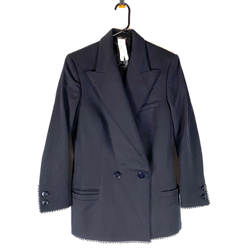 GIANNI VERSACE “Couture” Black/Navy Wool Jacket Blazer 💋